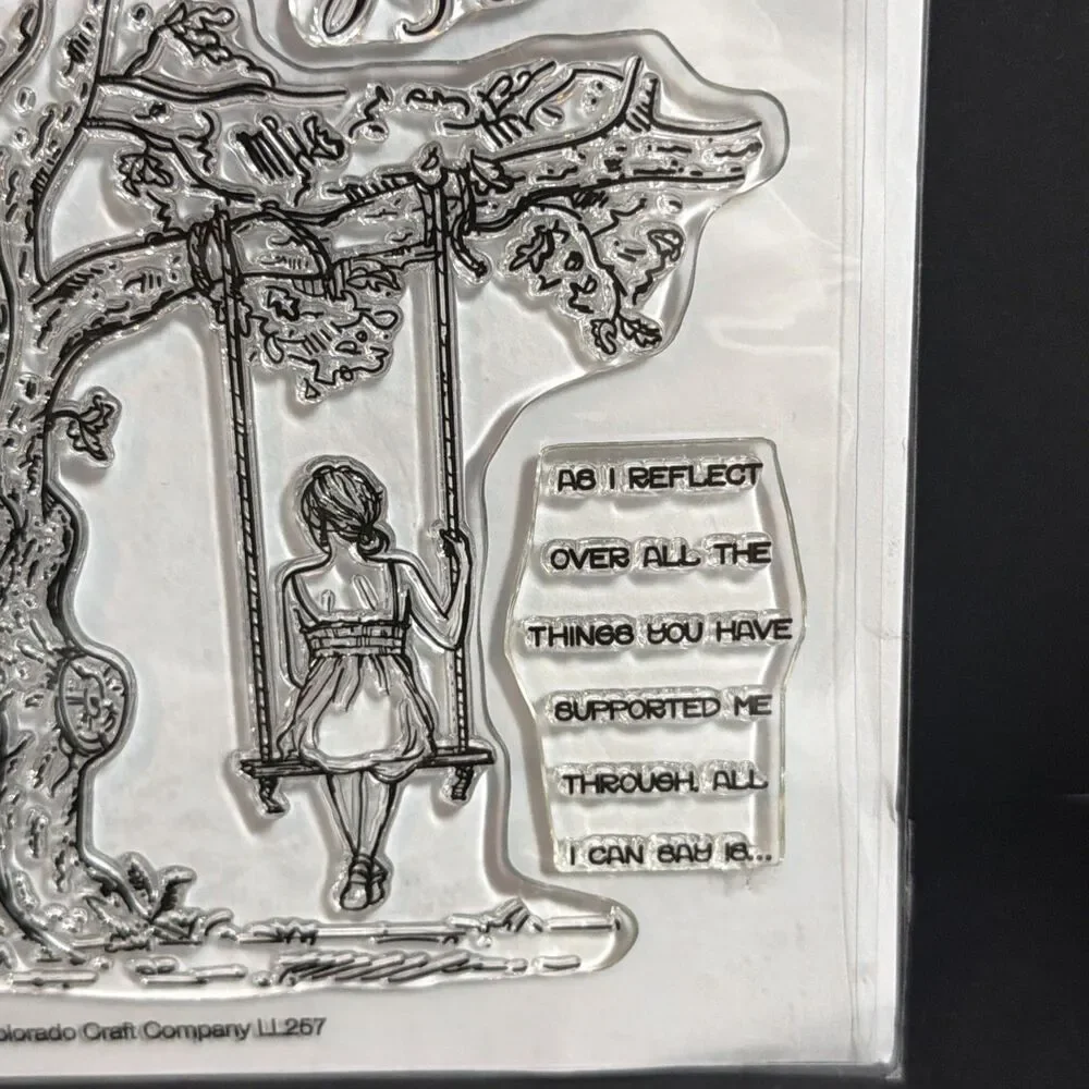 Reflection Tree CLEAR Rubber Stamps Set Colorado Craft Company LL257